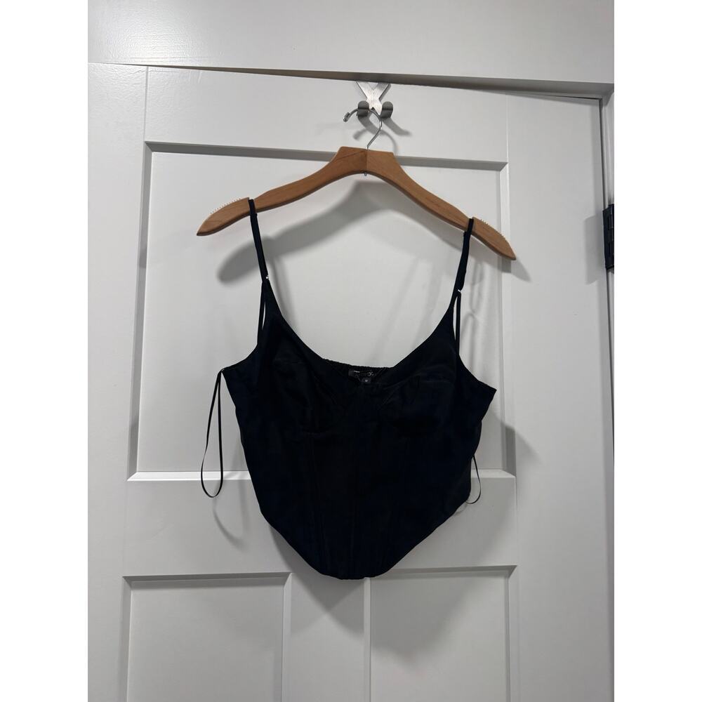 Papermoon Black Corset Crop Top M NWT